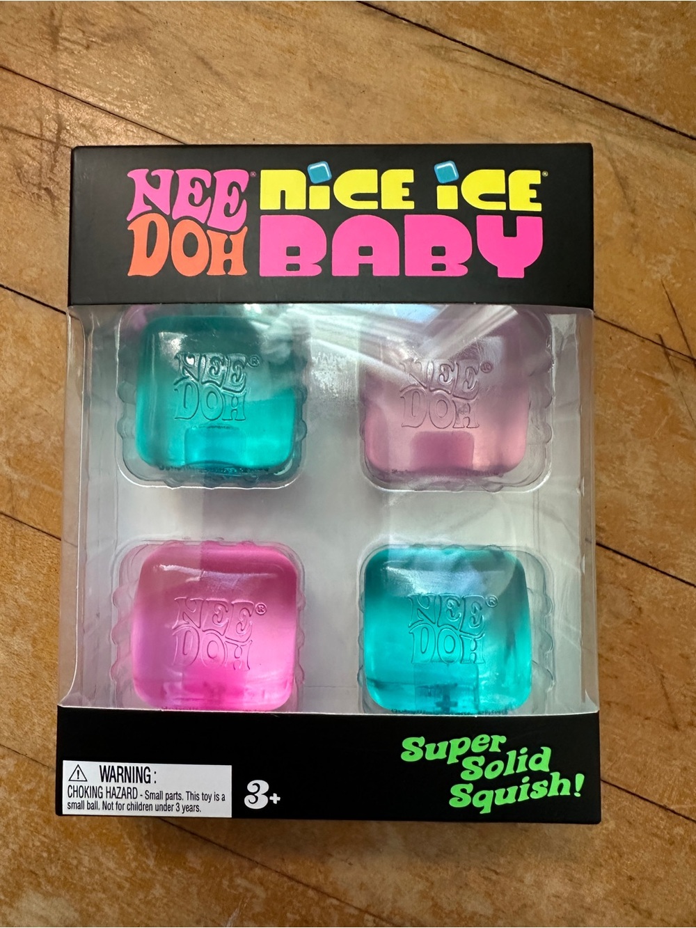 Nice Ice Baby Nee Doh Super Solid Squish Set - Pink & Teal